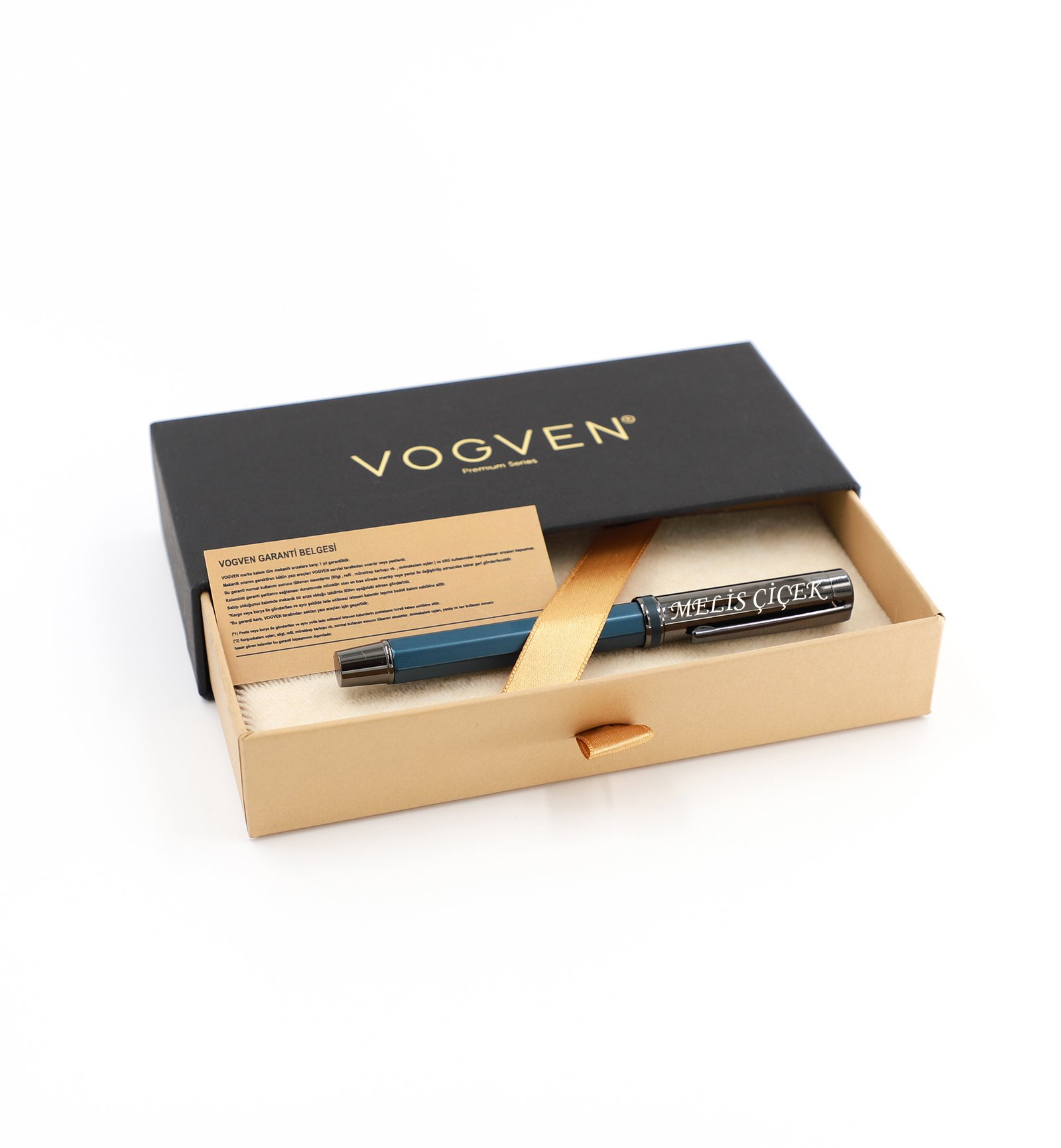 Vogven Marka İsme Özel Mavi Roller Kalem