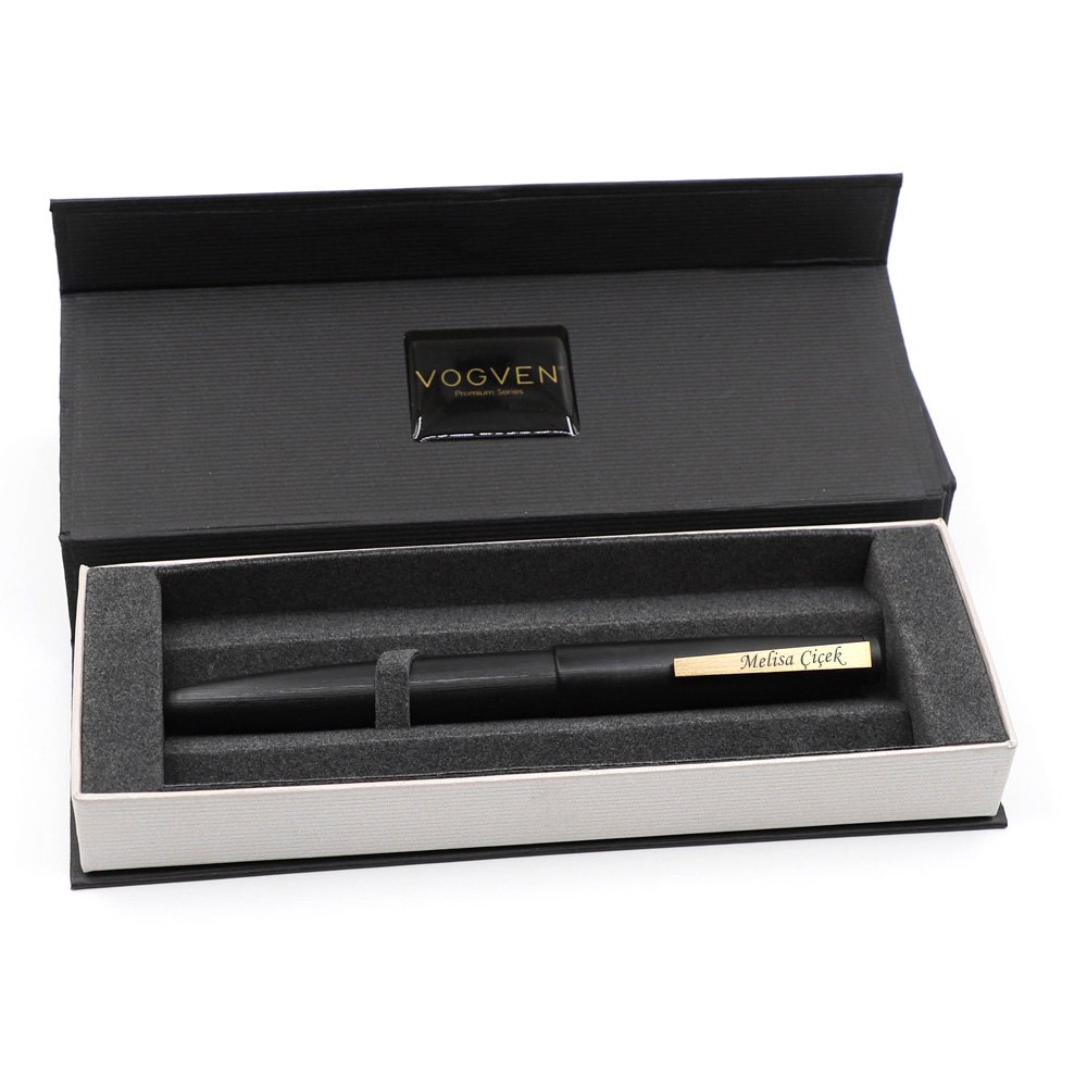 Vogven Marka İsme Özel Premium Altın Detaylı Dolma Kalem