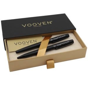Vogven Marka İsme Özel Mat Roller ve Tükenmez Kalem Seti