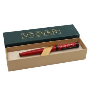Vogven Marka İsme Özel Metal Roller Kalem - Kırmızı